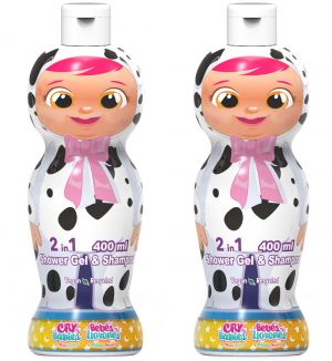(BUNDLE OF 2) AIR VAL CRY BABIES 1D SHOWER GEL & SHAMPOO 2 IN 1 400ML