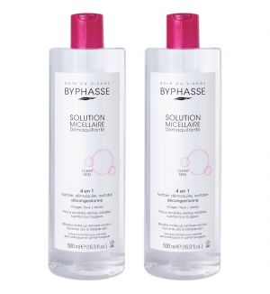 (BUNDLE OF 2) BYPHASSE MICELLAR MAKE UP REMOVER SOLUTION 500ML