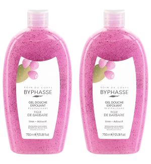 (BUNDLE OF 2) BYPHASSE EXFOLIATING SHOWER GEL PRICKLY PEAR 750ML