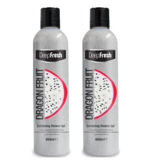 (BUNDLE OF 2) DEEP FRESH EXFOLIATING SHOWER GEL DRAGON FRUIT 400ML  EXP:01/2026
