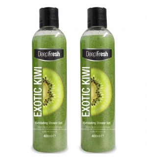 (BUNDLE OF 2) DEEP FRESH EXFOLIATING SHOWER GEL EXOTIC KIWI 400ML