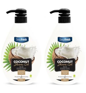 (BUNDLE OF 2) DEEP FRESH SHOWER GEL COCONUT 1000ML