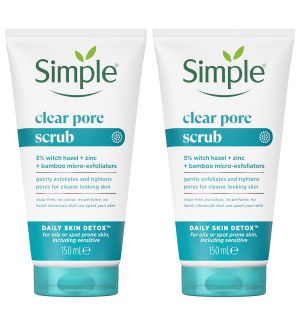 (BUNDLE OF 2) SIMPLE CLEAR PORE SCRUB 150ML