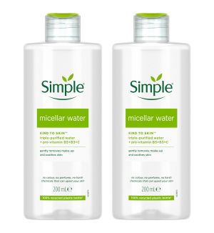 (BUNDLE OF 2) SIMPLE KIND TO SKIN MICELLAR WATER 200ML