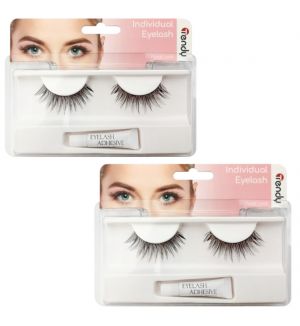 (BUNDLE OF 2) TRENDY STRIP LASHES WITH EYELASH ADHESIVE 1G #95