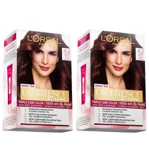 (BUNDLE OF 2) LOREAL EXCELLENCE CREME 4.2 PEARLY BROWN
