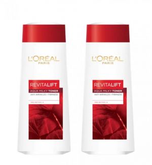 LOREAL REVITALIFT AQUA-MILKY TONER 200ML X 2