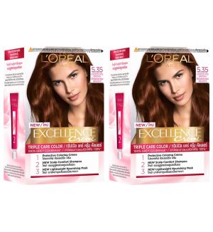 (BUNDLE OF 2) LOREAL EXCELLENCE CREME 5.35 CHOCOLATE BROWN