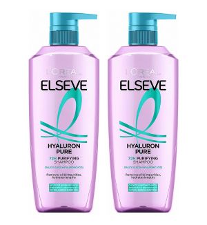 (BUNDLE OF 2) LOREAL PARIS ELSEVE HYALURON PURE SHAMPOO 620ML