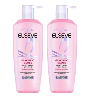 (BUNDLE OF 2) LOREAL ELSEVE GLYCOLIC GLOSS EXTRA GLOSS SHAMPOO 620ML