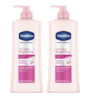 (BUNDLE OF 2) VASELINE HEALTHY BRIGHT UV EXTRA BRIGHTENING LOTION 400ML