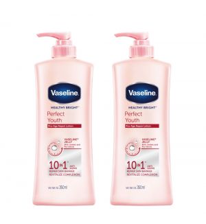 (BUNDLE OF 2) VASELINE HEALTHY BRIGHT PERFECT YOUTH ANTI AGING LOTION 350ML