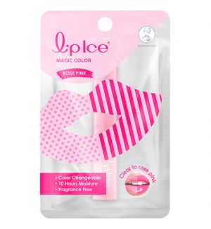LIPICE MAGIC COLOR COLOR CHANGEABLE LIP BALM ROSE PINK FRAGRANCE FREE