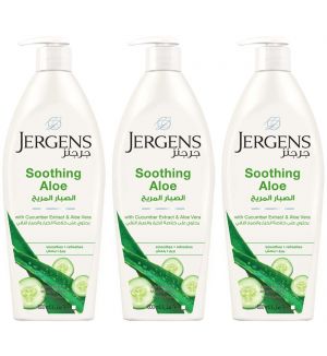 (BUNDLE OF 3) JERGENS BODY LOTION SOOTHING ALOE 600ML