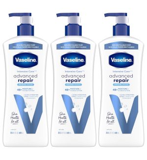 (BUNDLE OF 3) VASELINE INTENSIVE CARE ADVANCED REPAIR LOTION 600ML (UNSCENTED)