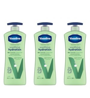 (BUNDLE OF 3) VASELINE INTENSIVE CARE SOOTHING HYDRATION LOTION 600ML