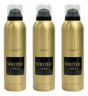 (BUNDLE OF 3) PARIS BLEU DEODORANT WRITER GOLD 200ML