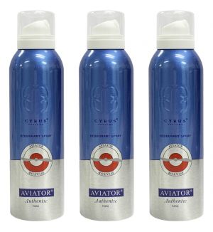 (BUNDLE OF 3) PARIS BLEU DEODORANT AVIATOR AUTHENTIC 200ML