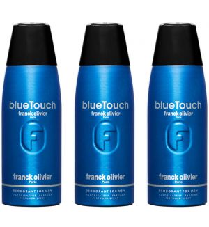 (BUNDLE OF 3) FRANCK OLIVIER BLUE TOUCH DEODORANT SPRAY FOR MEN 250ML