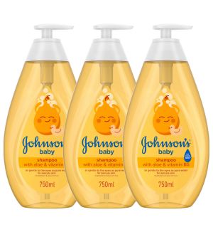 (BUNDLE OF 3) JOHNSON BABY SHAMPOO (GOLD) 750ML