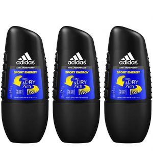 (BUNDLE OF 3) ADIDAS ROLL ON SPORT ENERGY COOL & DRY 50ML