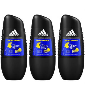 (BUNDLE OF 3) ADIDAS ROLL ON SPORT ENERGY COOL & DRY 50ML