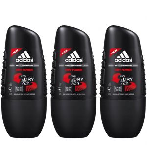 (BUNDLE OF 3) ADIDAS ROLL ON DRY POWER COOL & DRY 50ML