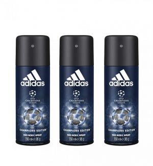 (BUNDLE OF 3) ADIDAS CHAMPIONS LEAGUE CHAMPIONS EDITION DEODORANT SPRAY (M) 150ML