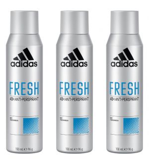 (BUNDLE OF 3) ADIDAS DEO SPRAY HOMME FRESH 150ML (NEW)  (EXP:03/2026)