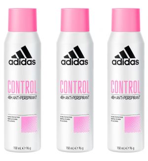 (BUNDLE OF 3) ADIDAS CONTROL DEO SPRAY (WOMAN) 150ML NEW -BEAUTYLANGUAGE