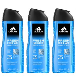 (BUNDLE OF 3) ADIDAS 3 IN 1 SHOWER GEL FRESH ENDURANCE 400ML