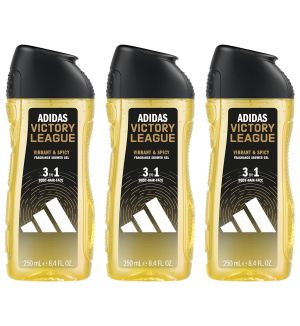 (BUNDLE OF 3) ADIDAS 3 IN 1 SHOWER GEL VICTORY LEAGUE 250ML