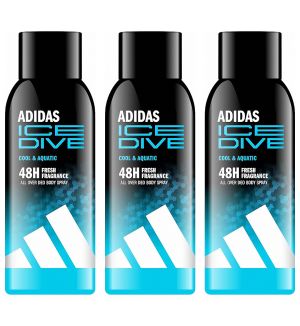 (BUNDLE OF 3) ADIDAS DEODORANT SPRAY ICE DIVE 150ML