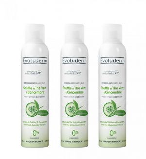 (BUNDLE OF 3) EVOLUDERM GREEN TEA & CUCUMBER EXTRACT DEODORANT 24H 200ML