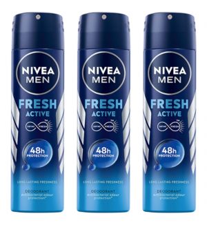 (BUNDLE OF 3) NIVEA DEO SPRAY (M) FRESH ACTIVE 150ML