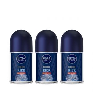 (BUNDLE OF 3) NIVEA FOR MEN COOL KICK DEO ROLL ON 50ML