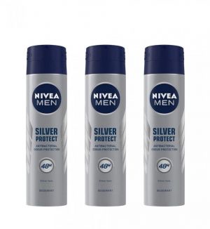 (BUNDLE OF 3) NIVEA DEODORANT SPRAY (M) SILVER PROTECT 150ML