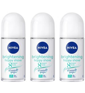(BUNDLE OF 3) NIVEA BRIGHTENING HAPPY SHAVE DEO ROLL ON 50ML