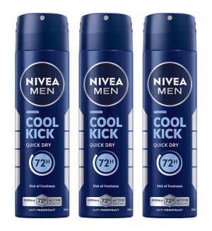 (BUNDLE OF 3) NIVEA DEODORANT SPRAY COOL KICK 150ML