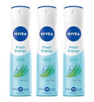 (BUNDLE OF 3) NIVEA DEODORANT SPRAY FOR WOMEN FRESH ENERGY 150ML