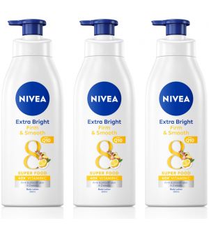 (BUNDLE OF 3) NIVEA EXTRA BRIGHT FIRM & SMOOTH Q10 BODY LOTION 380ML
