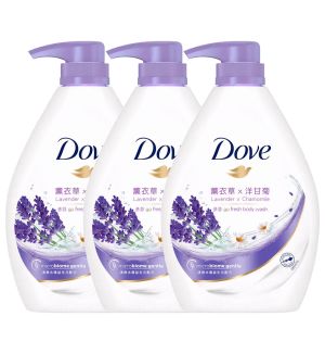 (BUNDLE OF 3) DOVE SHOWER LAVENDER + CHAMOMILE 1L