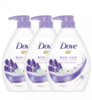(BUNDLE OF 3) DOVE SHOWER LAVENDER + CHAMOMILE 1L