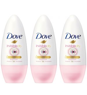 (BUNDLE OF 3) DOVE DEODORANT ROLL ON INVISIBLE DRY FLORAL TOUCH 50ML