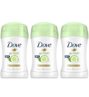 (BUNDLE OF 3) DOVE DEODORANT STICK GO FRESH CUCUMBER & GREEN TEA 40G