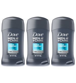 (BUNDLE OF 3) DOVE MEN+CARE DEODORANT STICK CLEAN COMFORT 40G