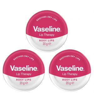 (BUNDLE OF 3) VASELINE LIP THERAPY ROSY LIPS TIN 20G