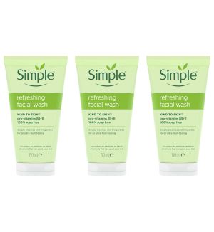 (BUNDLE OF 3) SIMPLE REFRESHING FACIAL WASH GEL 150ML
