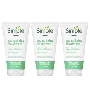 (BUNDLE OF 3) SIMPLE REGENERATION AGE RESISTING FACIAL WASH 150ML