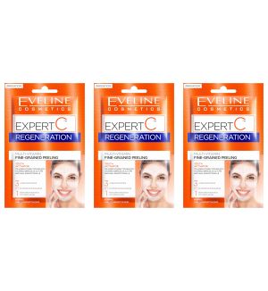 (BUNDLE OF 3) EVELINE EXPERT C REGENERATION FINE-GRAINED FACE SCRUB 2X5ML